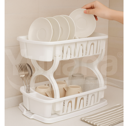 Escurridor de trastes doble con charola