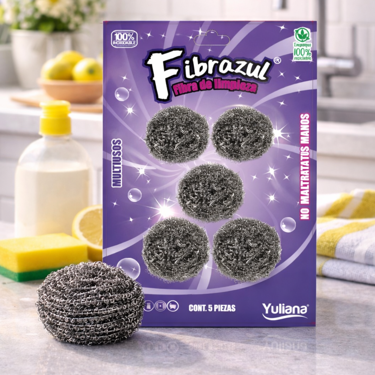 Fibra de acero inoxidable (5 pz)