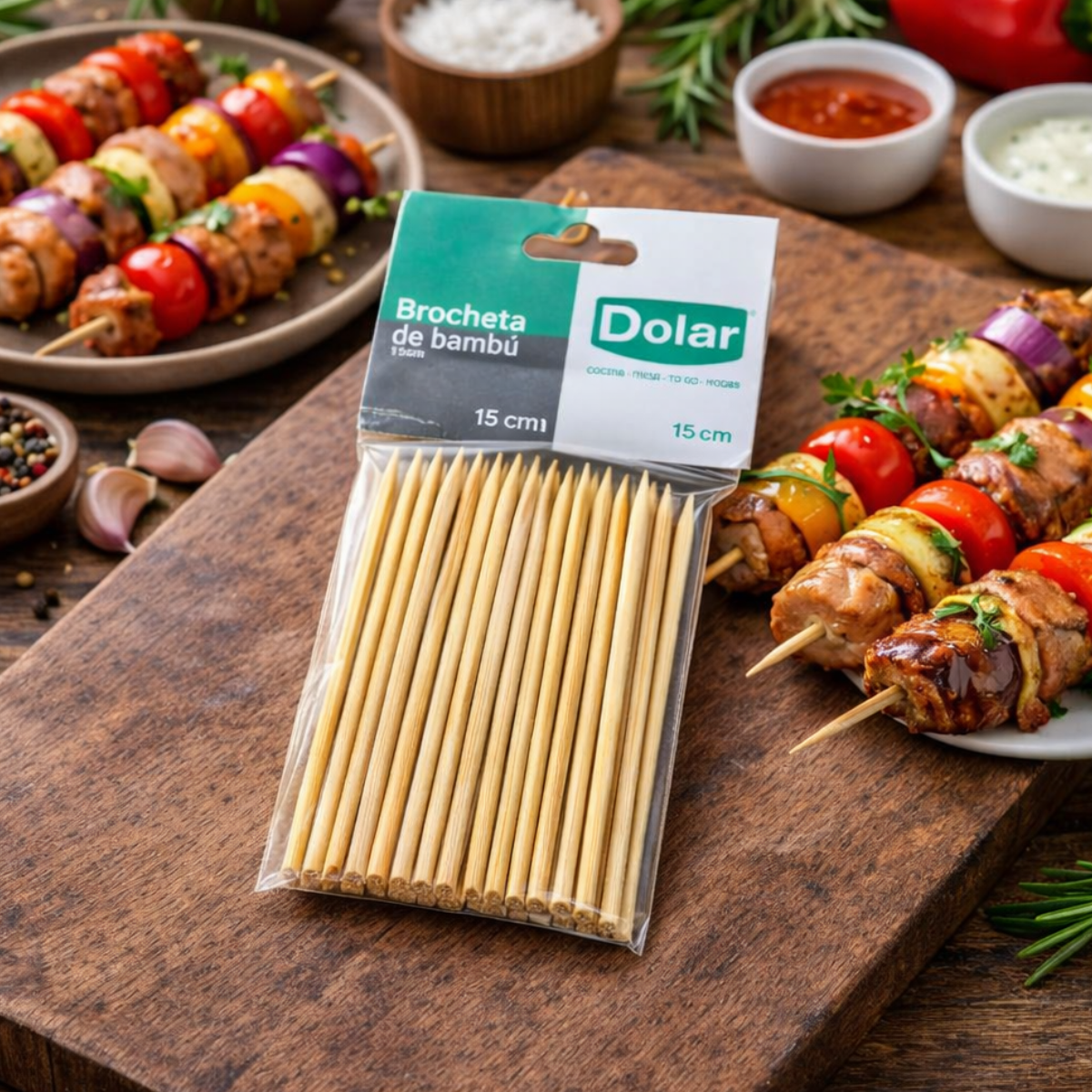 Brocheta de bambú 100 Piezas