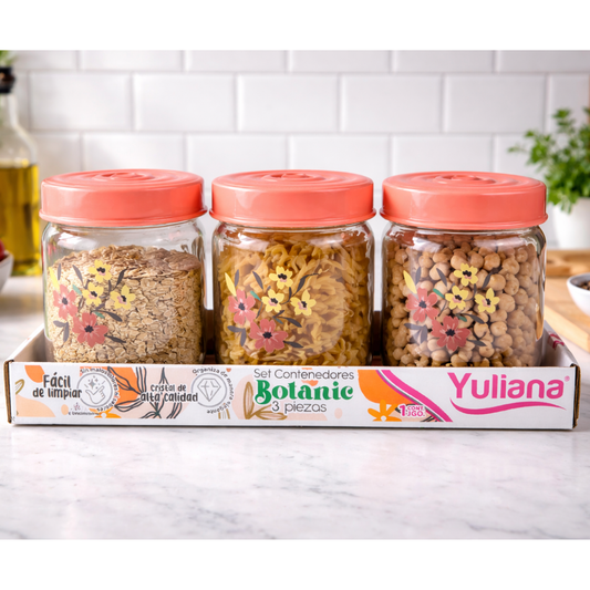 Set de 3 Tarros de vidrio 425 ML