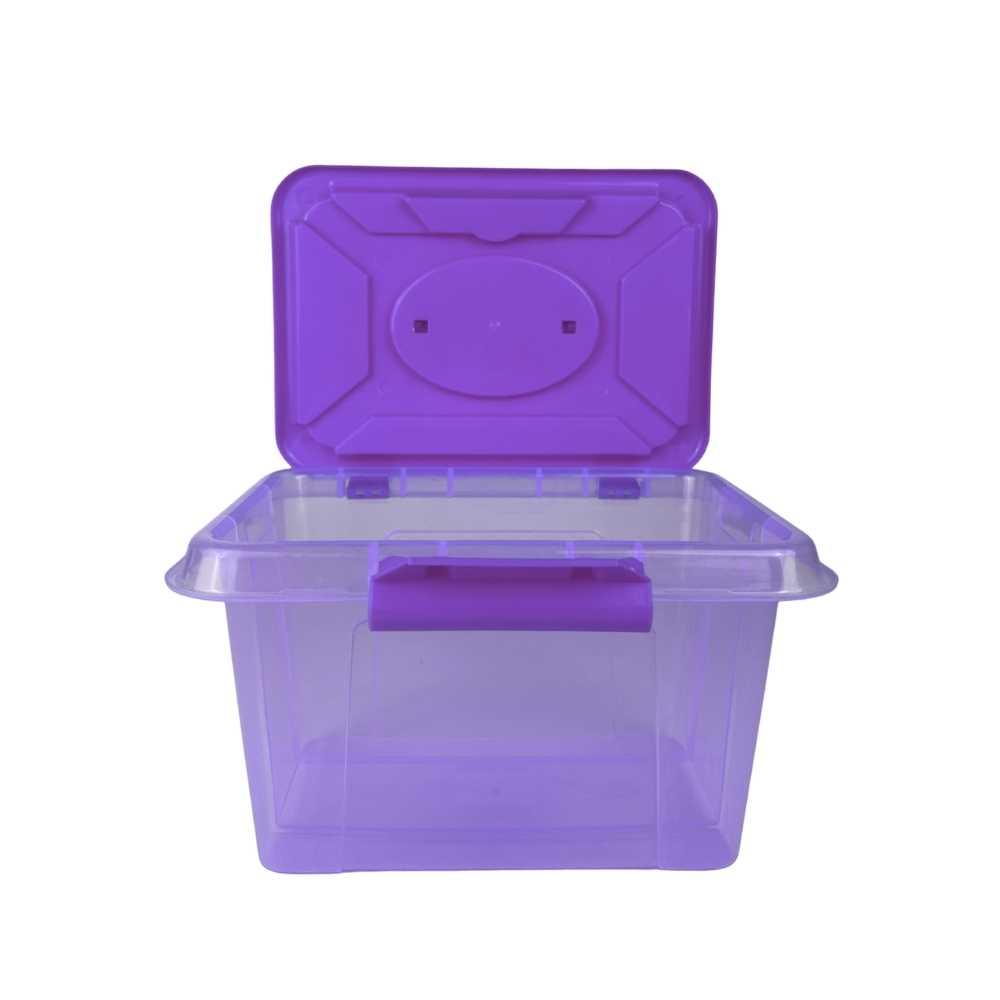 Caja de plástico con asa 2.5 Litros Colores