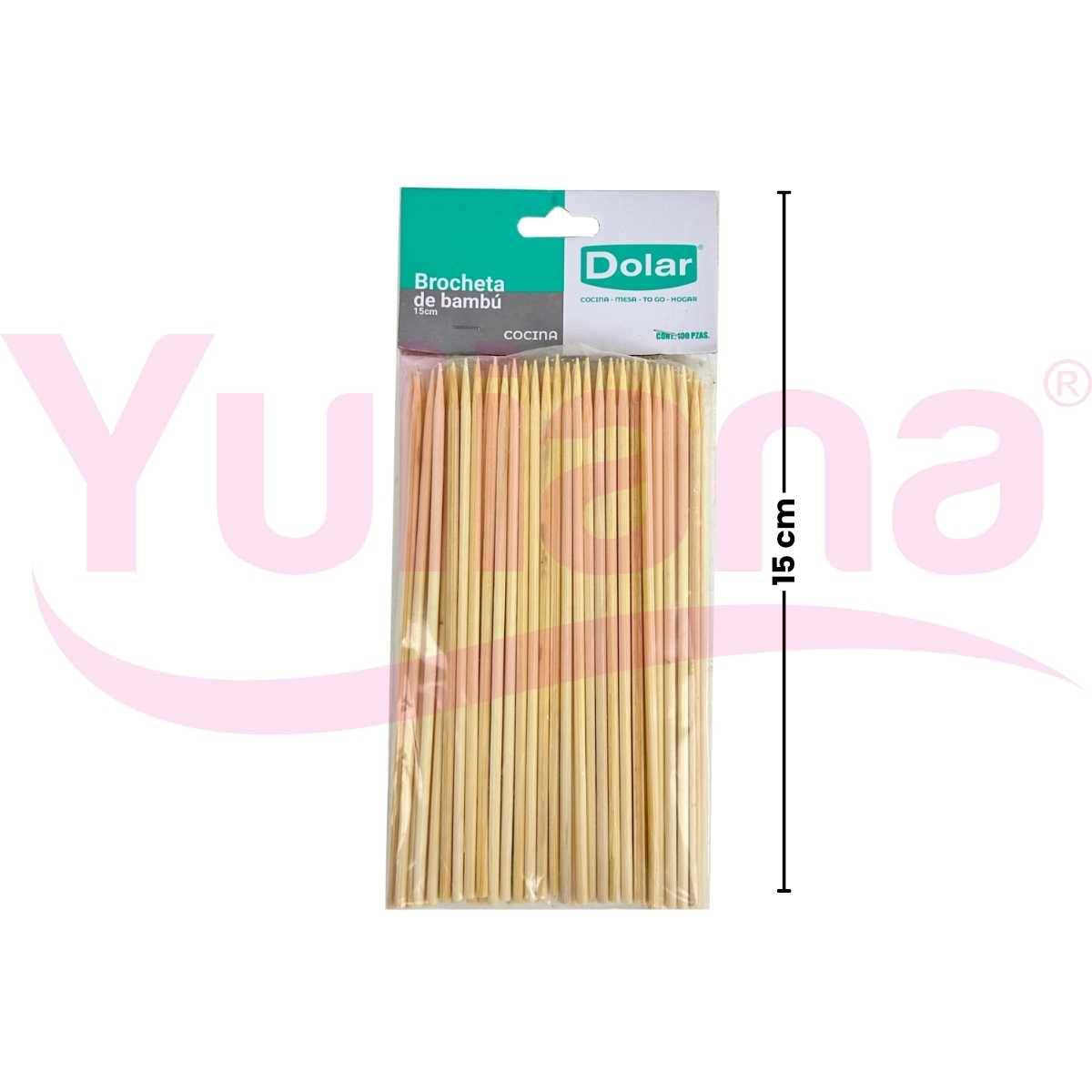 Brocheta de bambú 100 Piezas