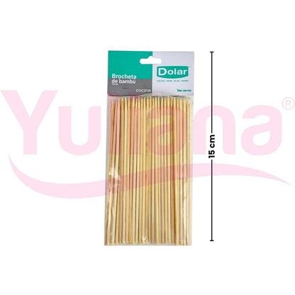 Brocheta de bambú 100 Piezas