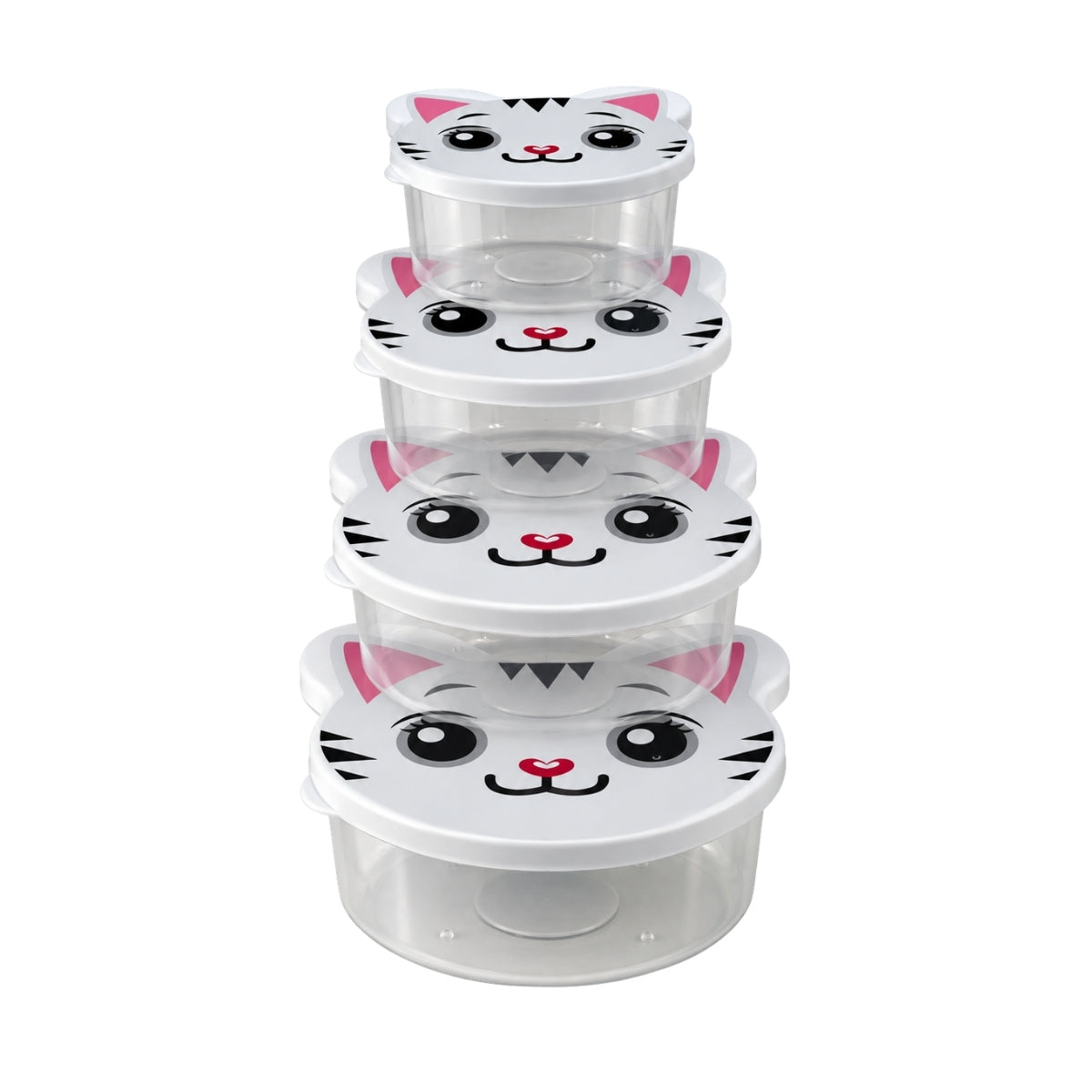Set de 4 contenedores herméticos de Gatito