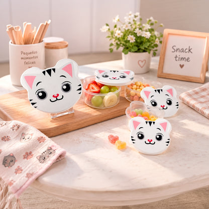 Set de 4 contenedores herméticos de Gatito