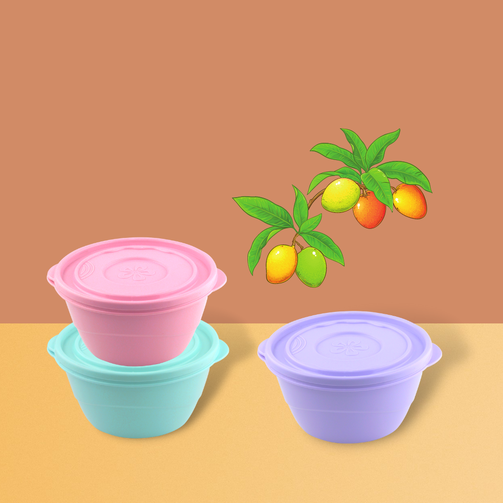 Recipiente Flower Pastel Kit 4 piezas