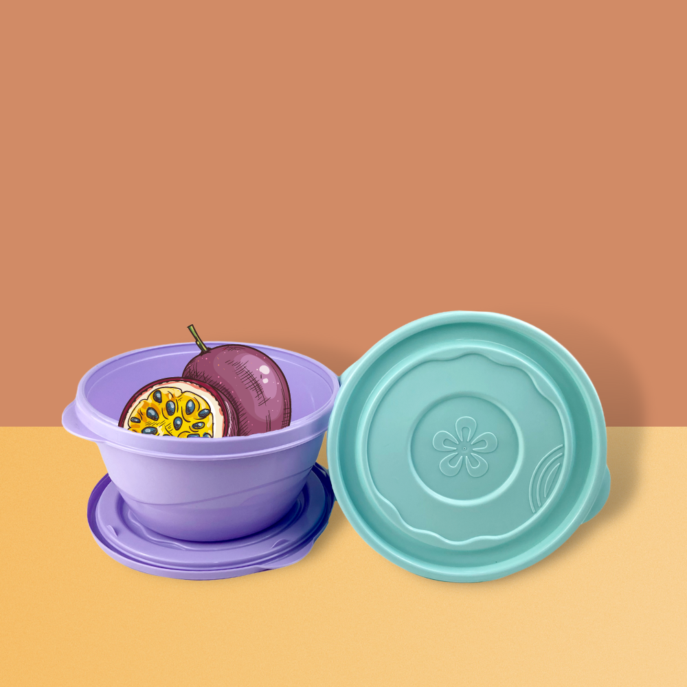 Recipiente Flower Pastel Kit 4 piezas