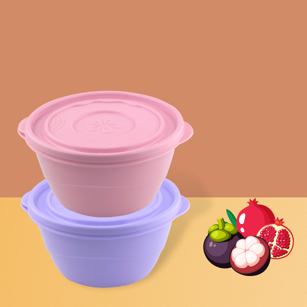 Recipiente Flower Pastel Kit 4 piezas