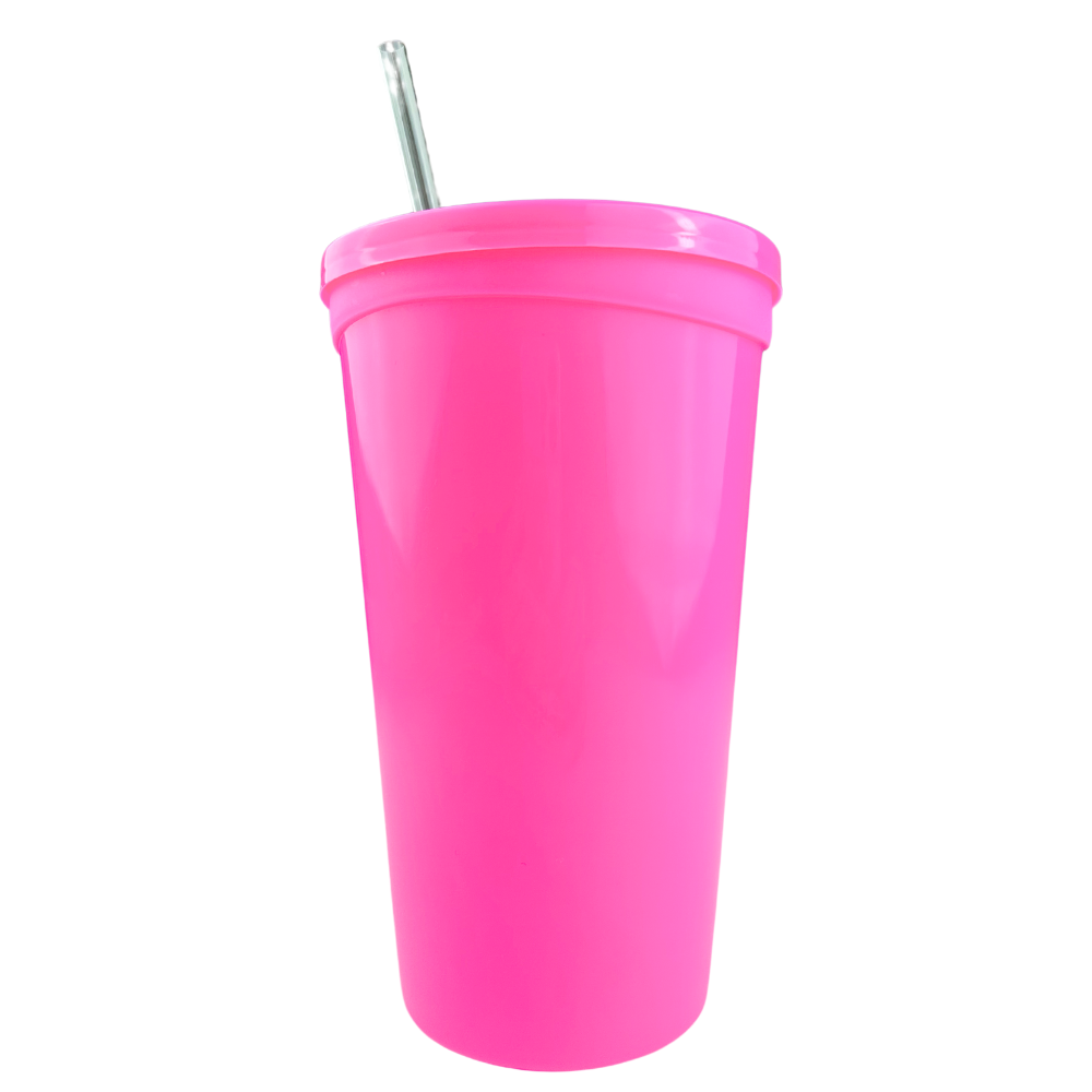 Vaso Orlando Colors 1L con tapa y popote