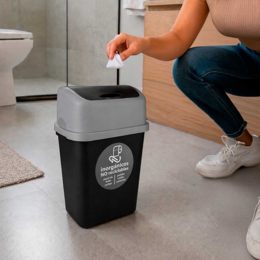 Bote de basura reciclaje con tapa balancín 26 Litros
