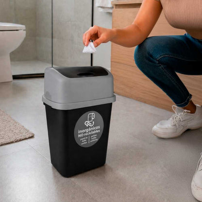Bote de basura reciclaje con tapa balancín 26 Litros
