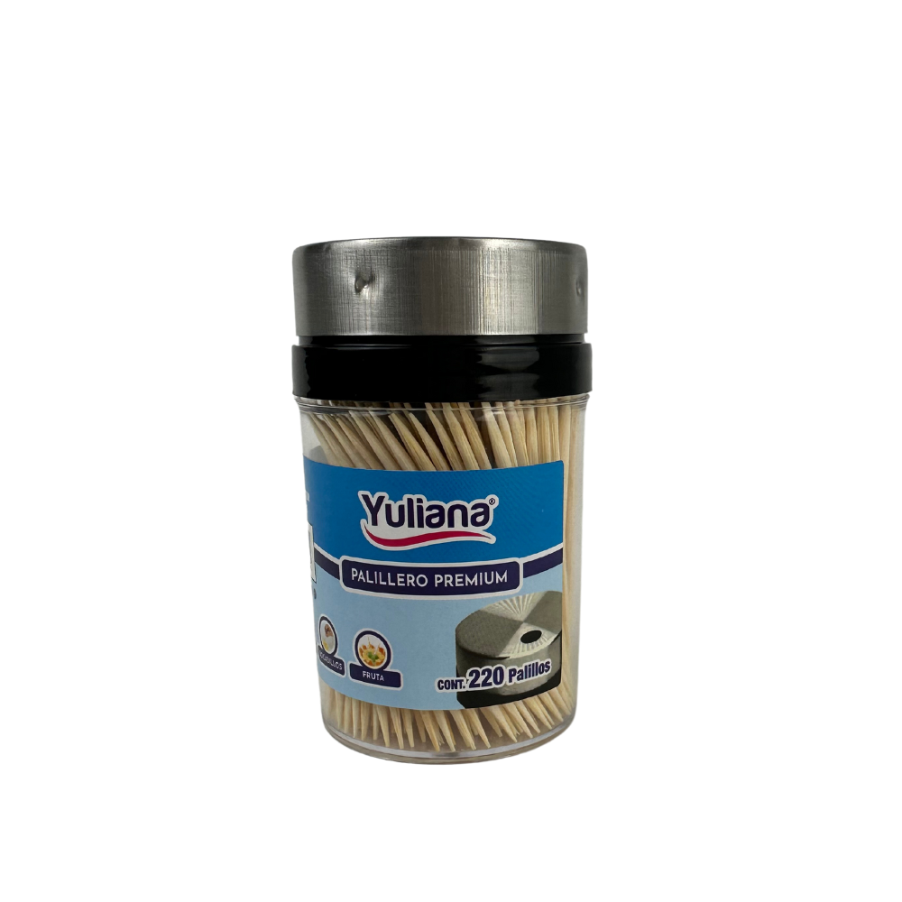 Palillero con dispensador de acero inoxidable