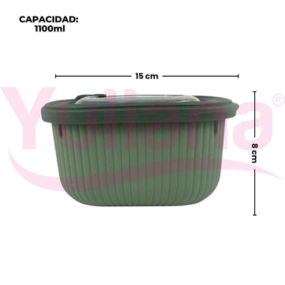 Set de 3 contenedores con válvula para microondas