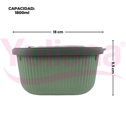 Set de 3 contenedores con válvula para microondas