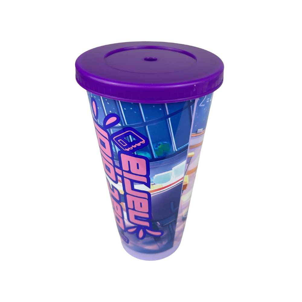 Vaso con tapa y popote 26 Oz
