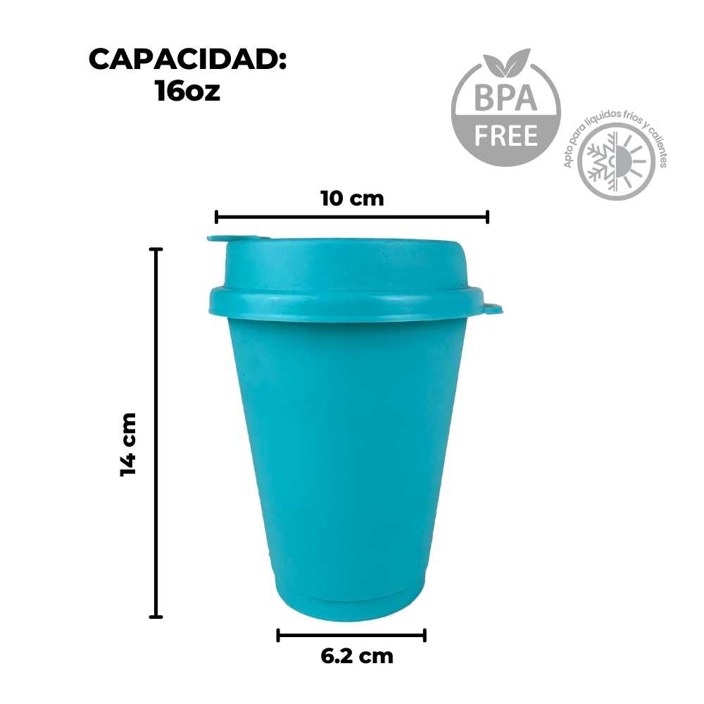Vaso Cafetero con tapa