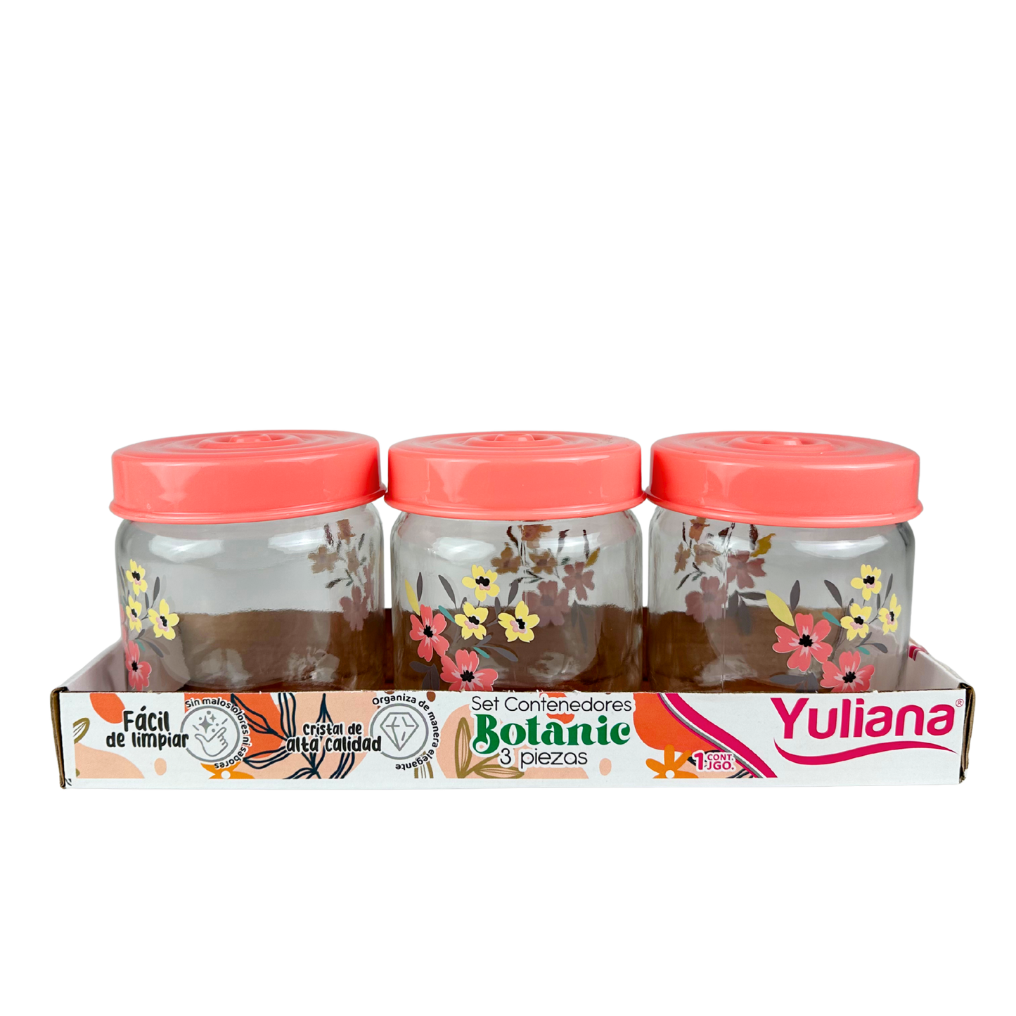 Set de 3 Tarros de vidrio 425 ML