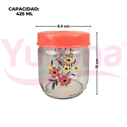 Set de 3 Tarros de vidrio 425 ML
