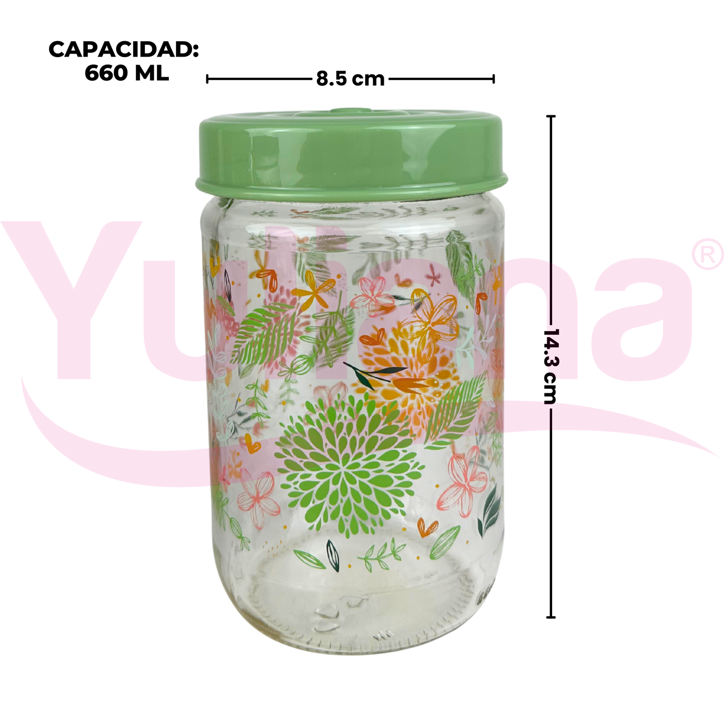 Set de 3 Tarros de Vidrio 660 ML