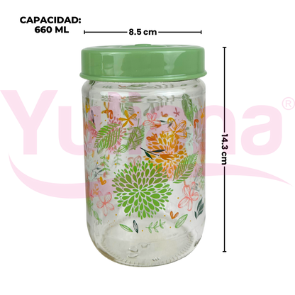 Set de 3 Tarros de Vidrio 660 ML