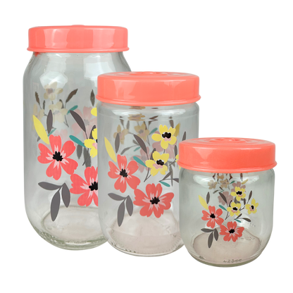 Set de 3 tarros de vidrio
