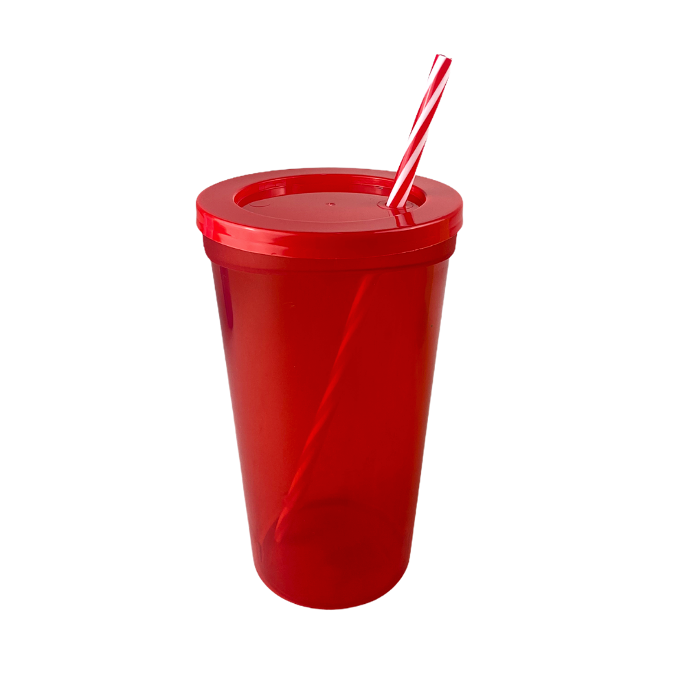 Vaso Orlando Colors 1L con tapa y popote