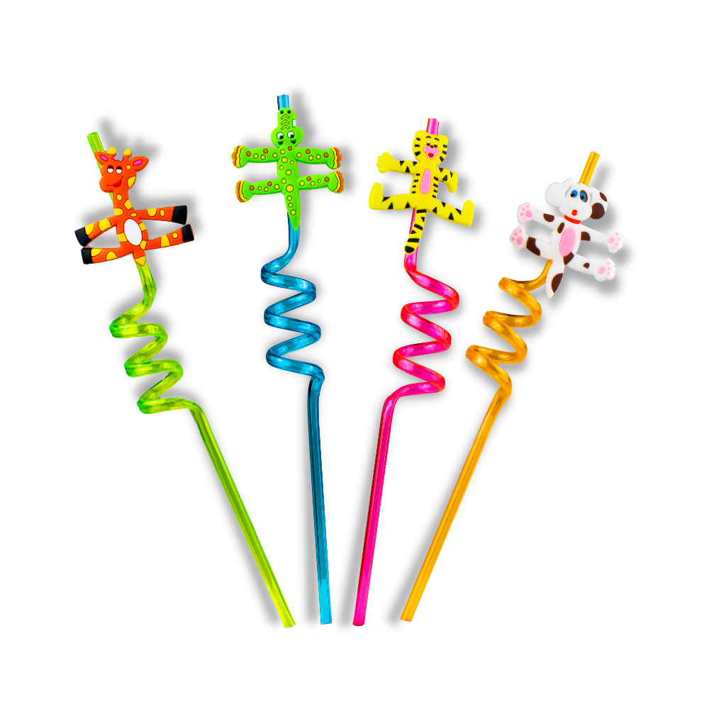 Popotes Reutilizables Con Espiral Y Figuras Decorativas